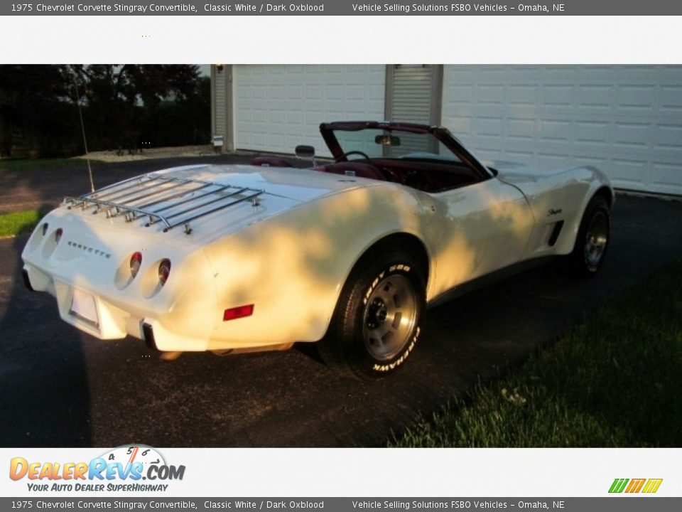 1975 Chevrolet Corvette Stingray Convertible Classic White / Dark Oxblood Photo #8