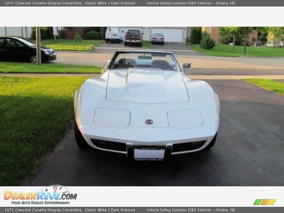 1975 Chevrolet Corvette Stingray Convertible Classic White / Dark Oxblood Photo #9