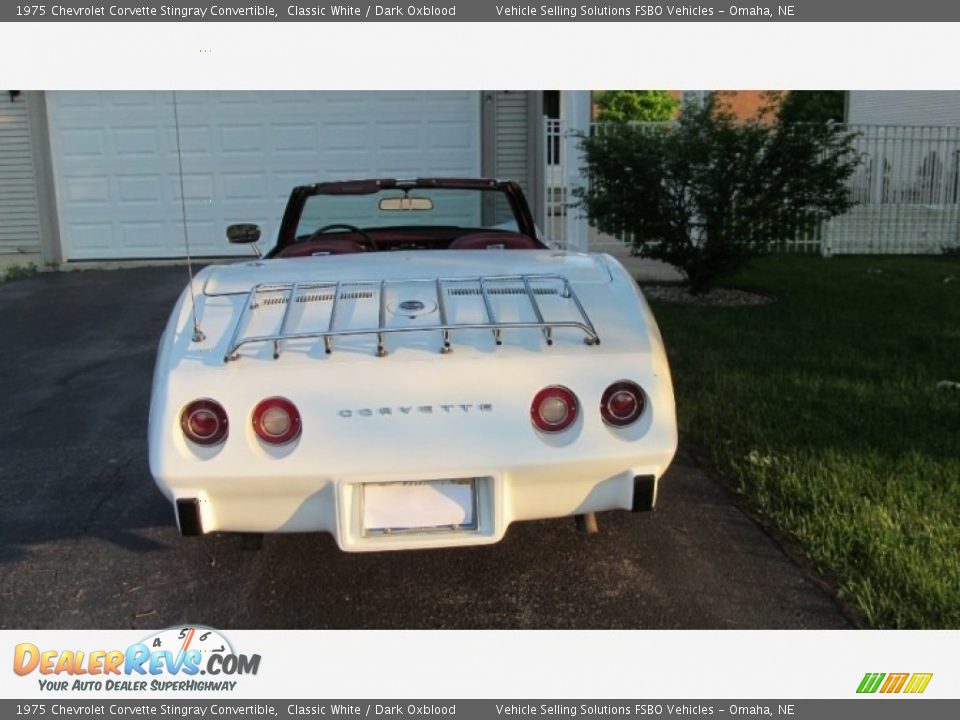 1975 Chevrolet Corvette Stingray Convertible Classic White / Dark Oxblood Photo #10