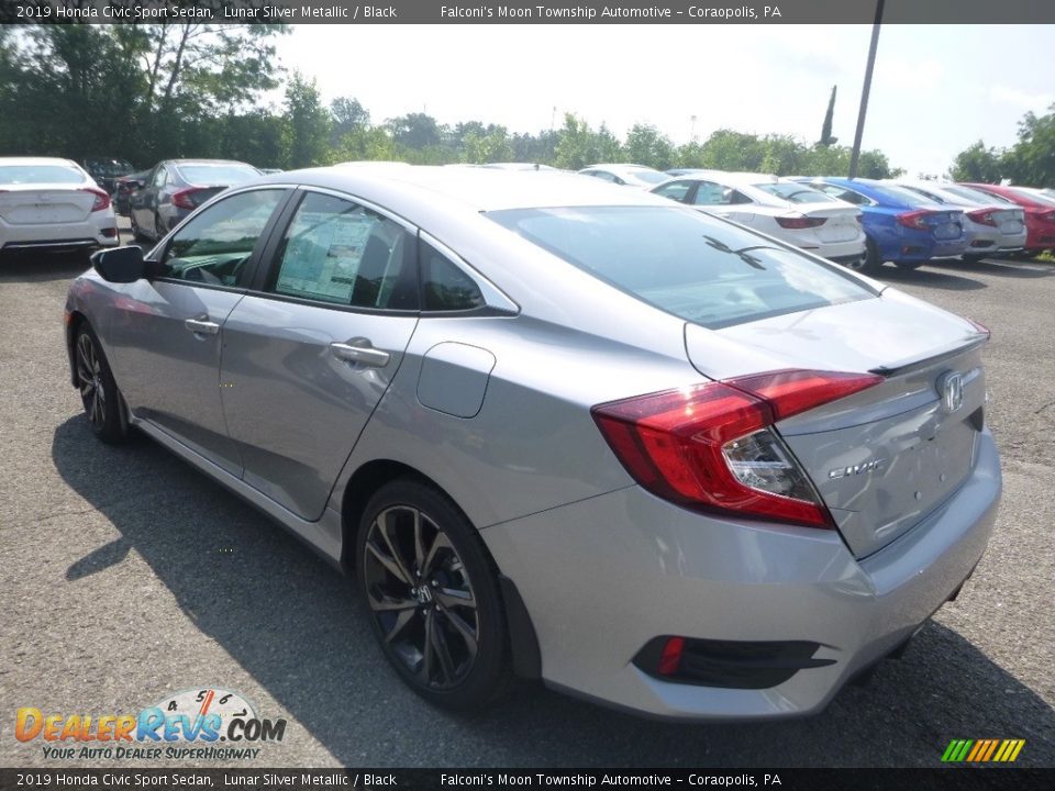 2019 Honda Civic Sport Sedan Lunar Silver Metallic / Black Photo #3