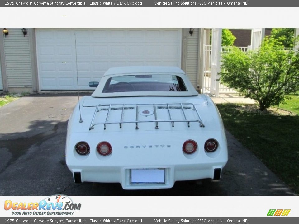 1975 Chevrolet Corvette Stingray Convertible Classic White / Dark Oxblood Photo #15