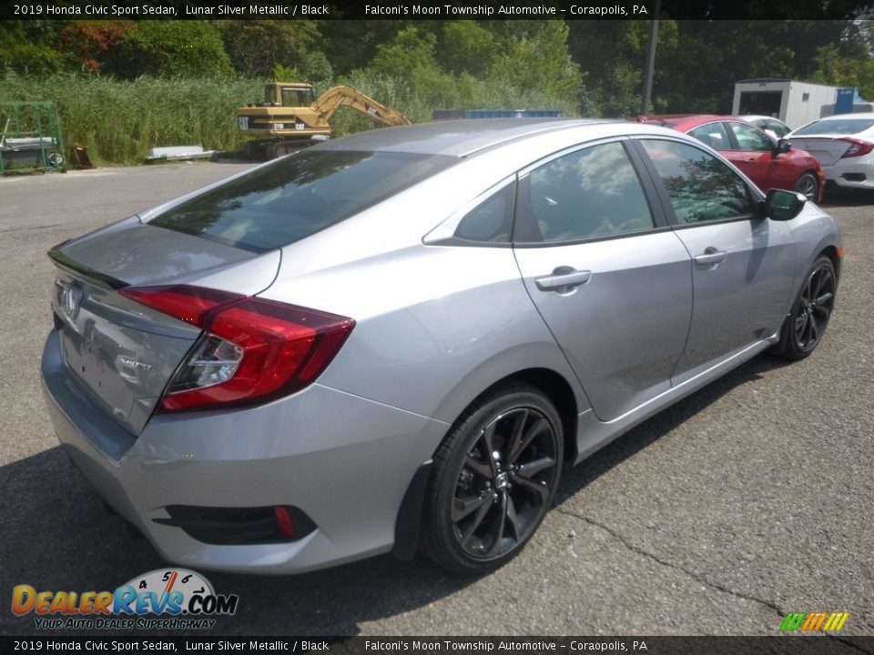 2019 Honda Civic Sport Sedan Lunar Silver Metallic / Black Photo #5