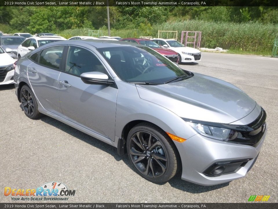 2019 Honda Civic Sport Sedan Lunar Silver Metallic / Black Photo #6