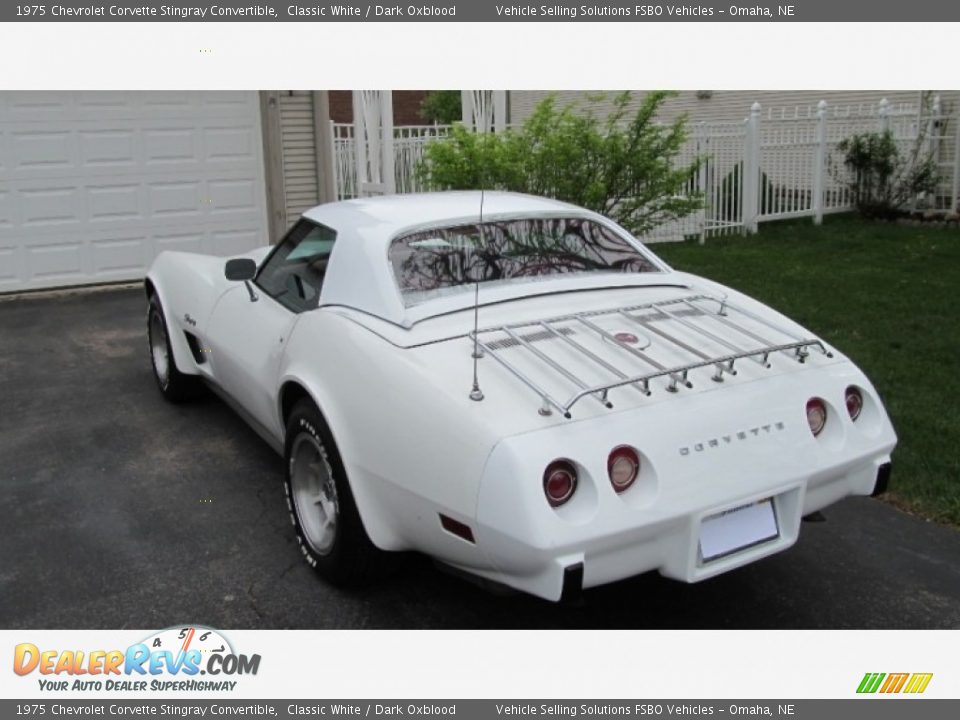 1975 Chevrolet Corvette Stingray Convertible Classic White / Dark Oxblood Photo #17