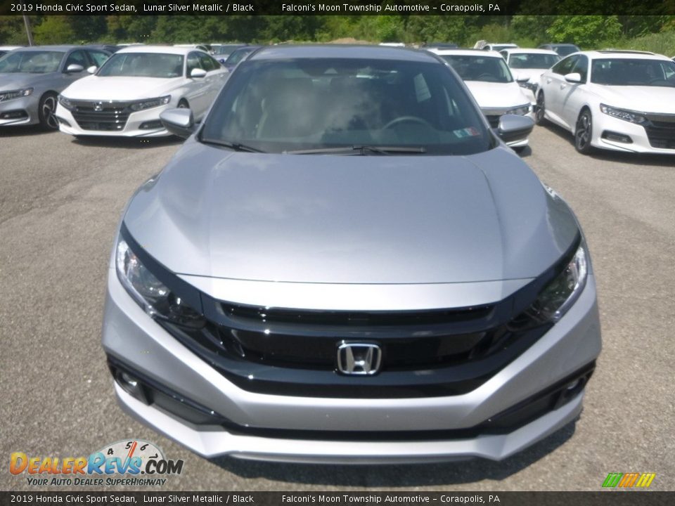 2019 Honda Civic Sport Sedan Lunar Silver Metallic / Black Photo #7