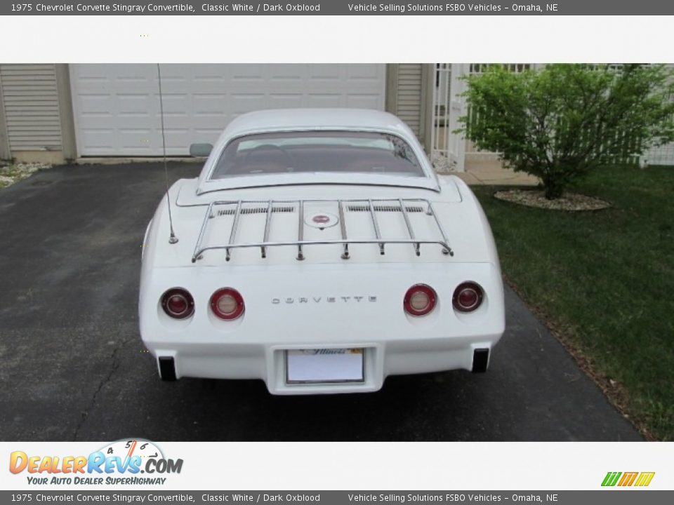 1975 Chevrolet Corvette Stingray Convertible Classic White / Dark Oxblood Photo #18