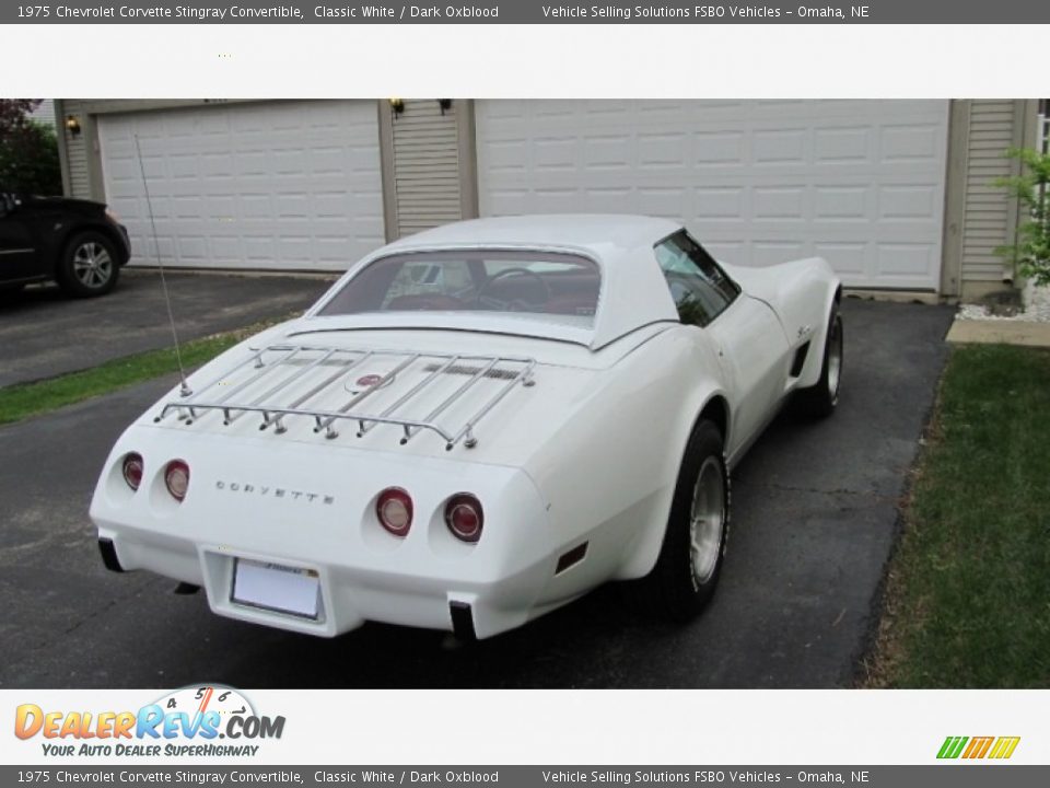 1975 Chevrolet Corvette Stingray Convertible Classic White / Dark Oxblood Photo #19