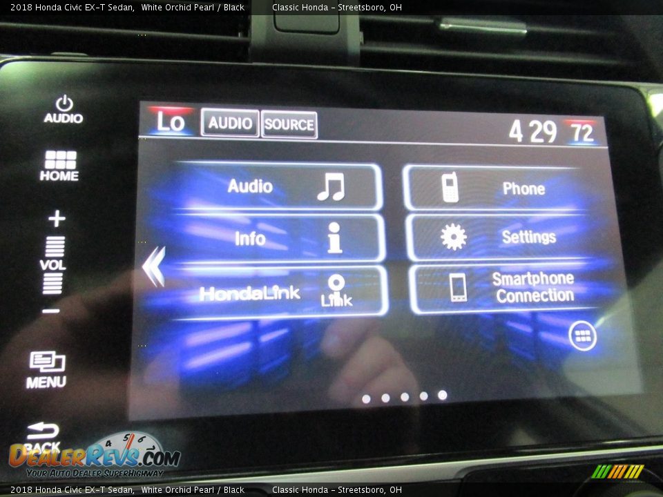 2018 Honda Civic EX-T Sedan White Orchid Pearl / Black Photo #35