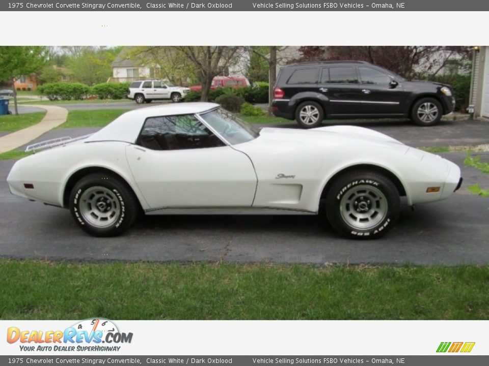 1975 Chevrolet Corvette Stingray Convertible Classic White / Dark Oxblood Photo #20