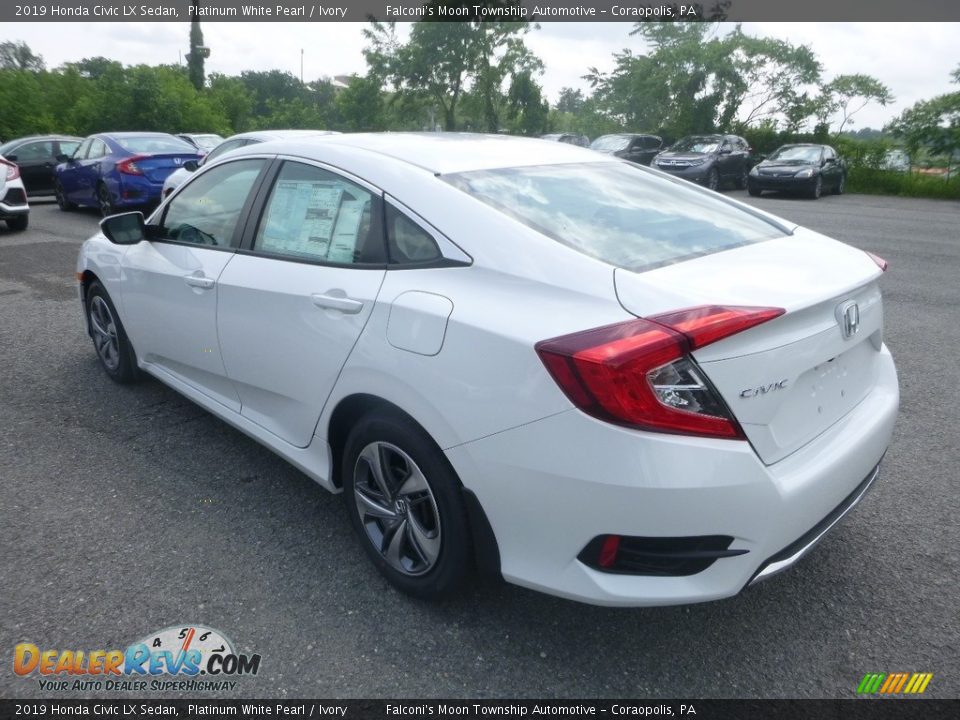 2019 Honda Civic LX Sedan Platinum White Pearl / Ivory Photo #4