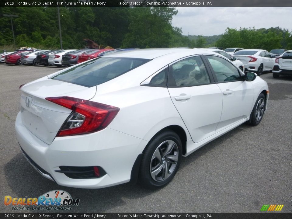 2019 Honda Civic LX Sedan Platinum White Pearl / Ivory Photo #6