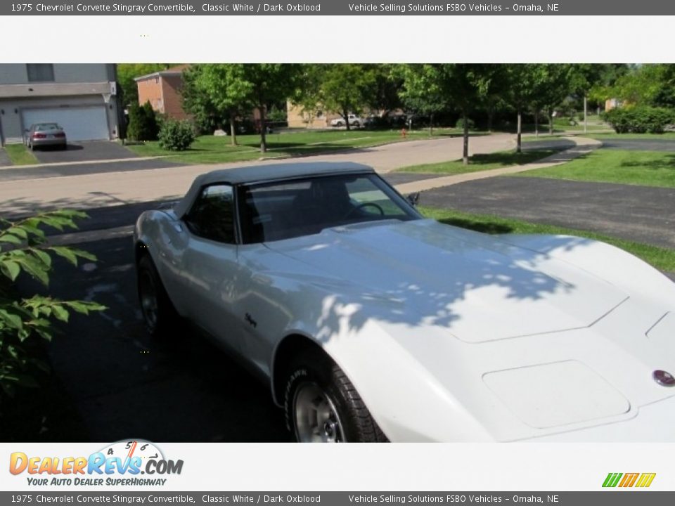 1975 Chevrolet Corvette Stingray Convertible Classic White / Dark Oxblood Photo #34