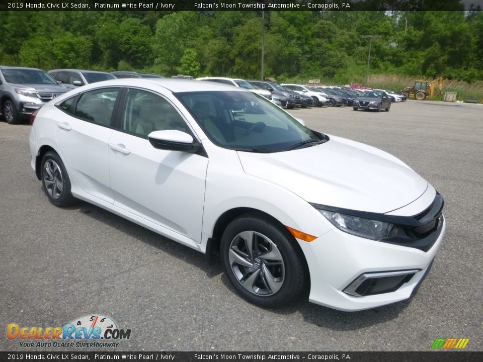 2019 Honda Civic LX Sedan Platinum White Pearl / Ivory Photo #7
