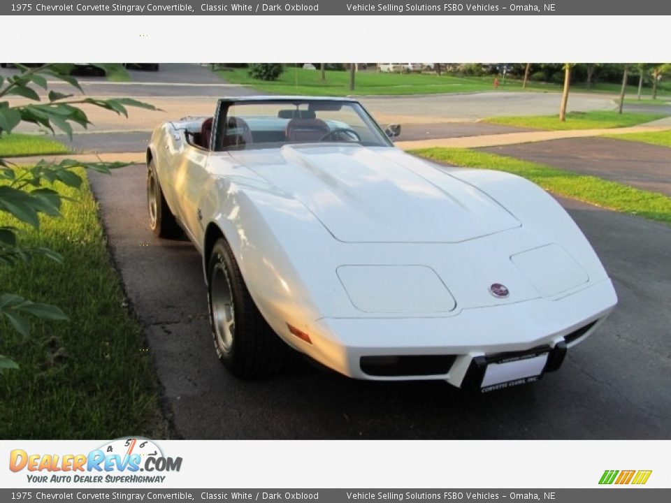 1975 Chevrolet Corvette Stingray Convertible Classic White / Dark Oxblood Photo #35