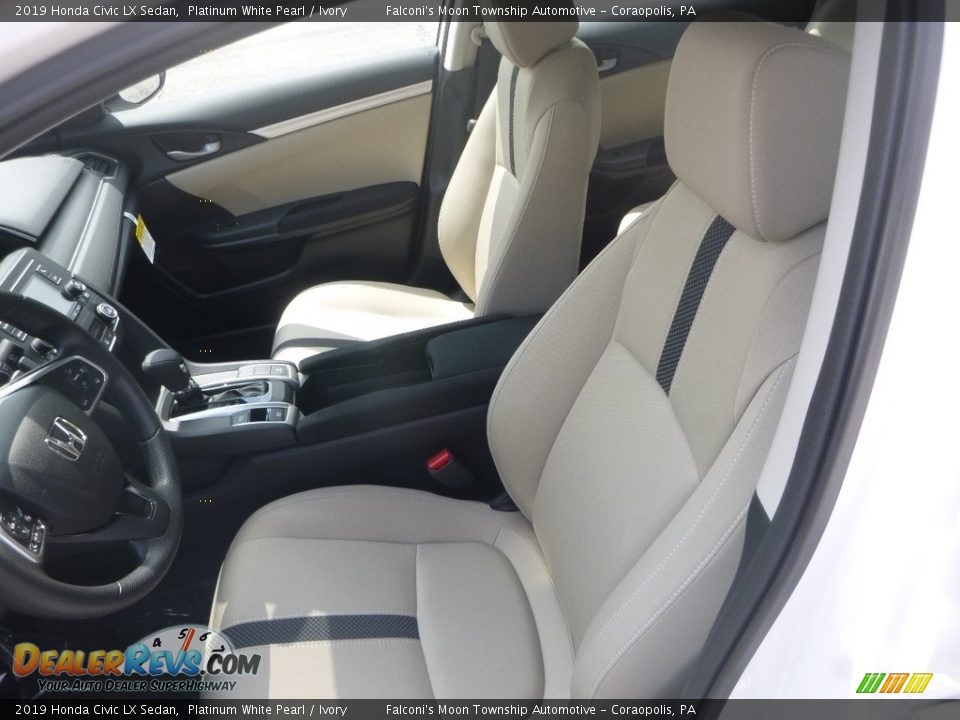 2019 Honda Civic LX Sedan Platinum White Pearl / Ivory Photo #10