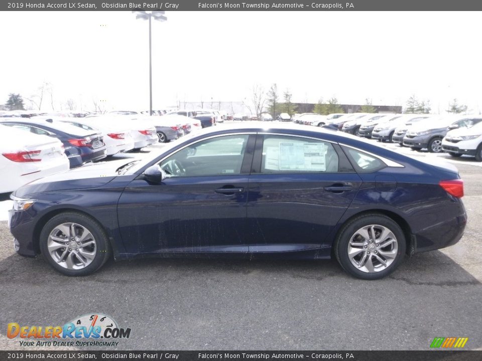 2019 Honda Accord LX Sedan Obsidian Blue Pearl / Gray Photo #2