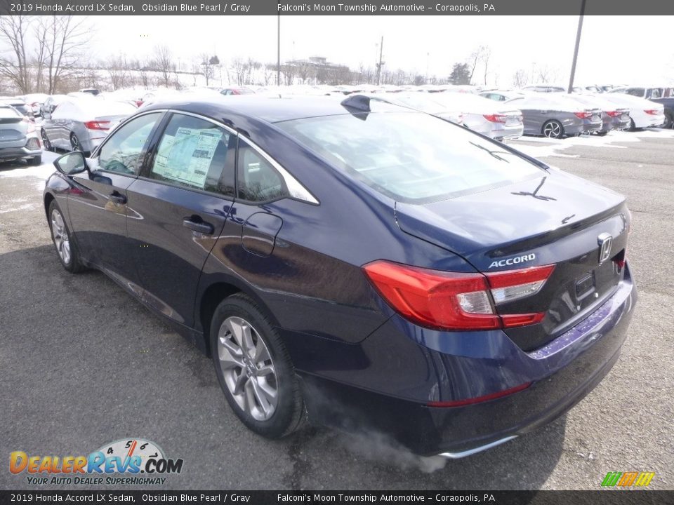 2019 Honda Accord LX Sedan Obsidian Blue Pearl / Gray Photo #3