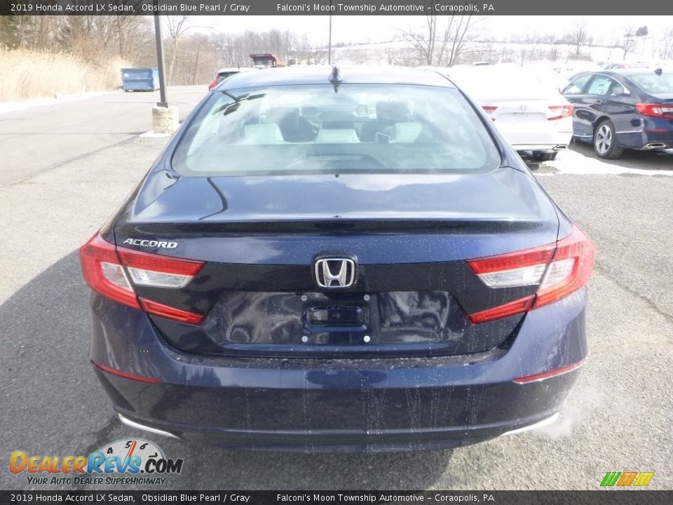 2019 Honda Accord LX Sedan Obsidian Blue Pearl / Gray Photo #4