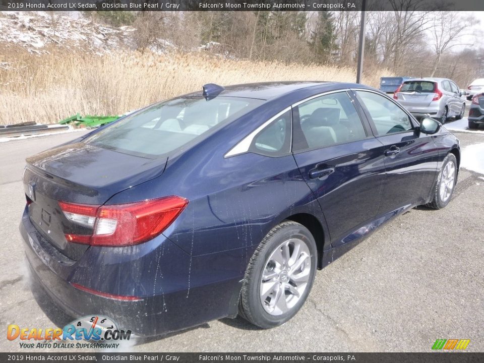 2019 Honda Accord LX Sedan Obsidian Blue Pearl / Gray Photo #5