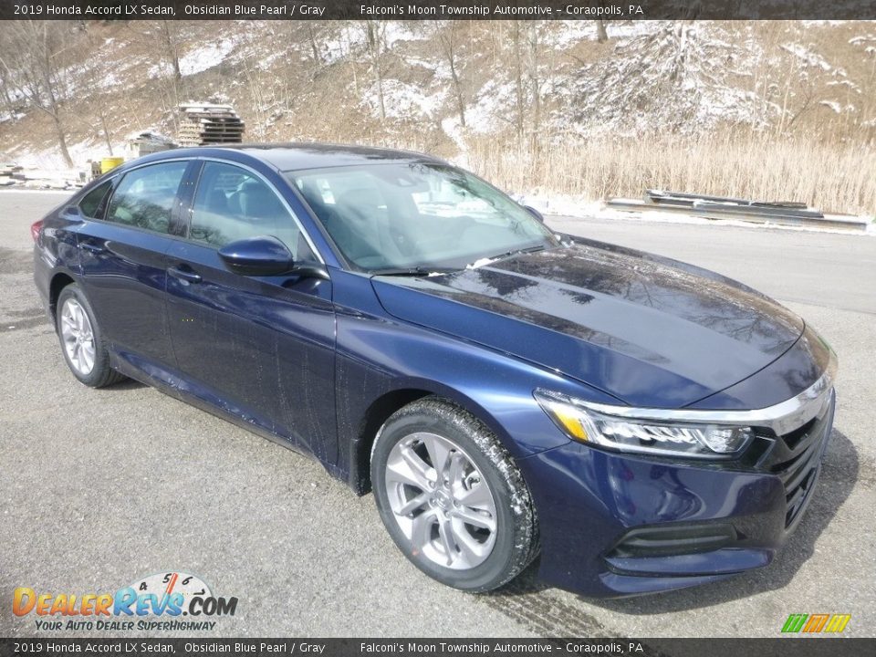 2019 Honda Accord LX Sedan Obsidian Blue Pearl / Gray Photo #6