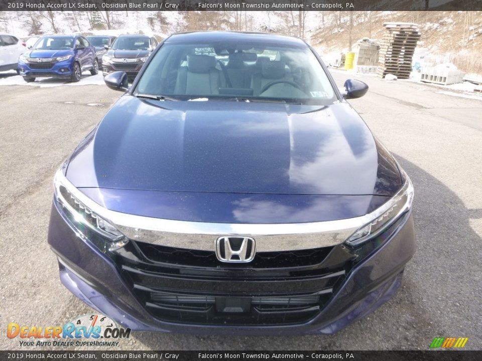 2019 Honda Accord LX Sedan Obsidian Blue Pearl / Gray Photo #7