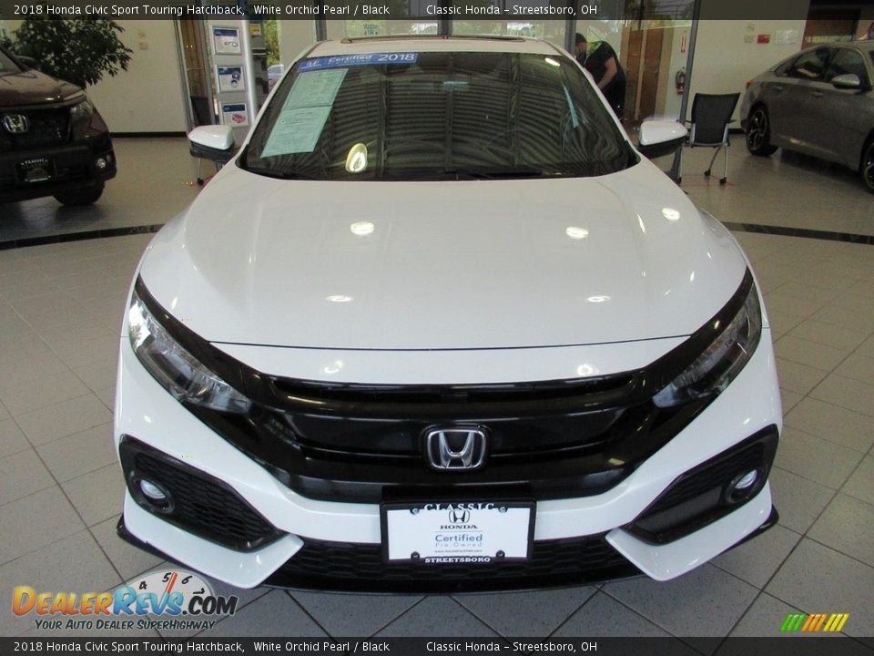 2018 Honda Civic Sport Touring Hatchback White Orchid Pearl / Black Photo #2
