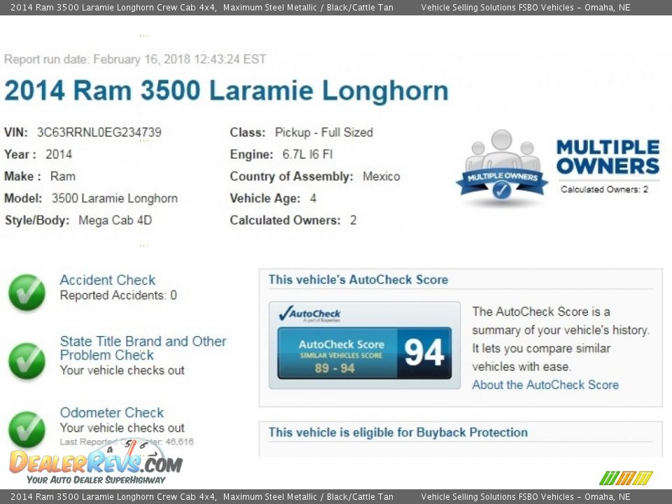 Dealer Info of 2014 Ram 3500 Laramie Longhorn Crew Cab 4x4 Photo #2