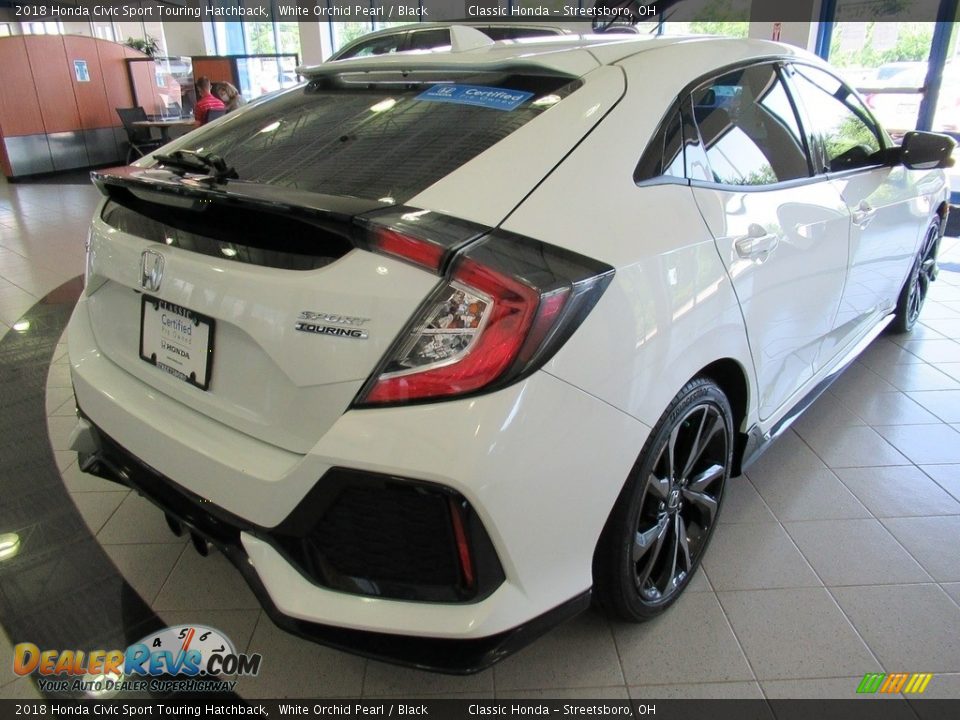 White Orchid Pearl 2018 Honda Civic Sport Touring Hatchback Photo #7