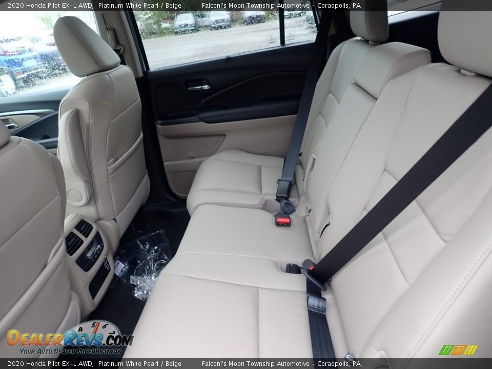 2020 Honda Pilot EX-L AWD Platinum White Pearl / Beige Photo #9