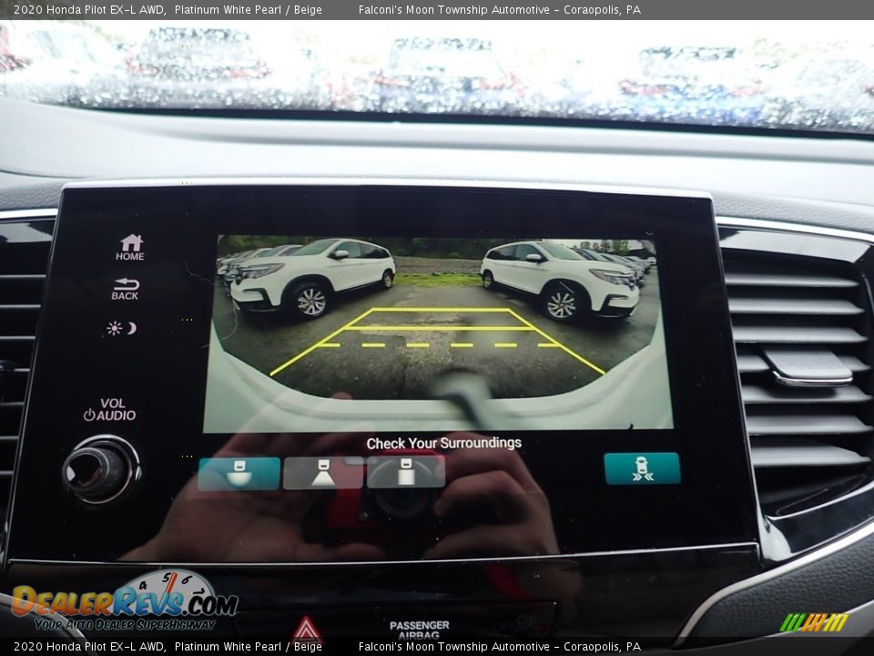 2020 Honda Pilot EX-L AWD Platinum White Pearl / Beige Photo #15