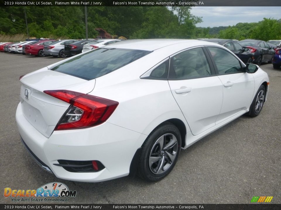 2019 Honda Civic LX Sedan Platinum White Pearl / Ivory Photo #5