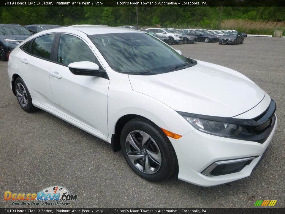 2019 Honda Civic LX Sedan Platinum White Pearl / Ivory Photo #6