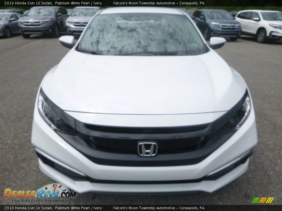 2019 Honda Civic LX Sedan Platinum White Pearl / Ivory Photo #7