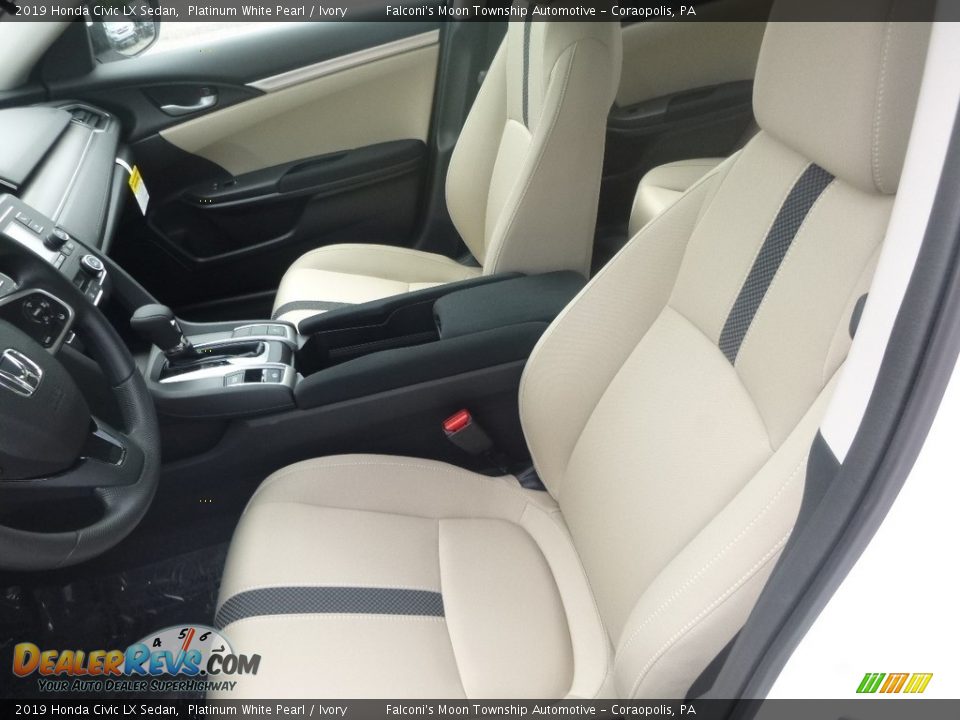 2019 Honda Civic LX Sedan Platinum White Pearl / Ivory Photo #9