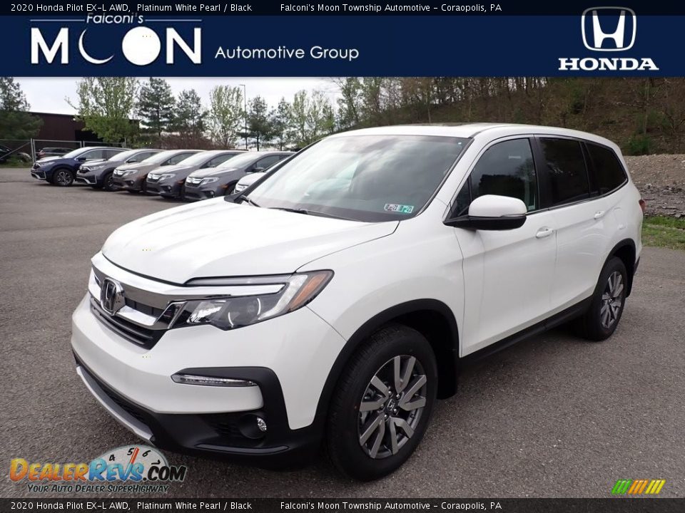 2020 Honda Pilot EX-L AWD Platinum White Pearl / Black Photo #1