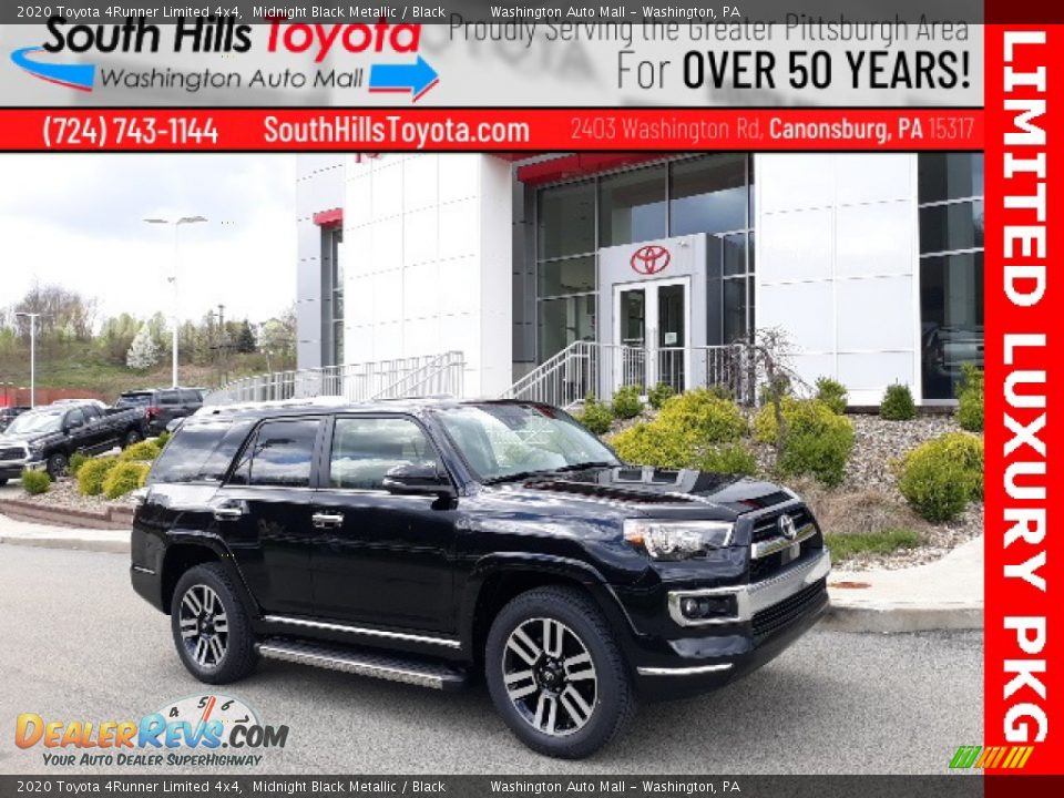 2020 Toyota 4Runner Limited 4x4 Midnight Black Metallic / Black Photo #1