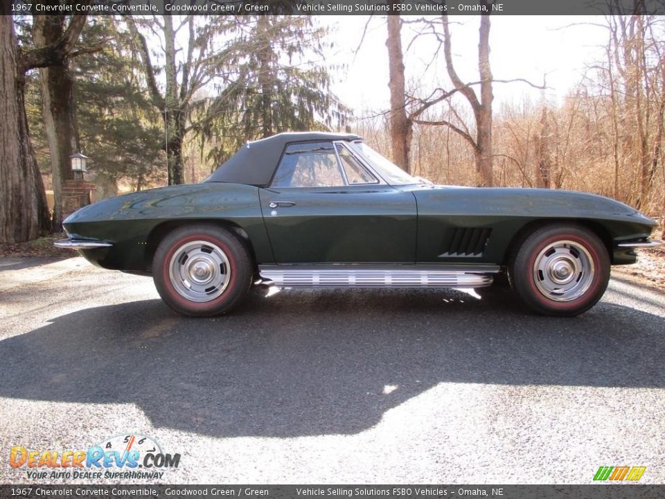 1967 Chevrolet Corvette Convertible Goodwood Green / Green Photo #14