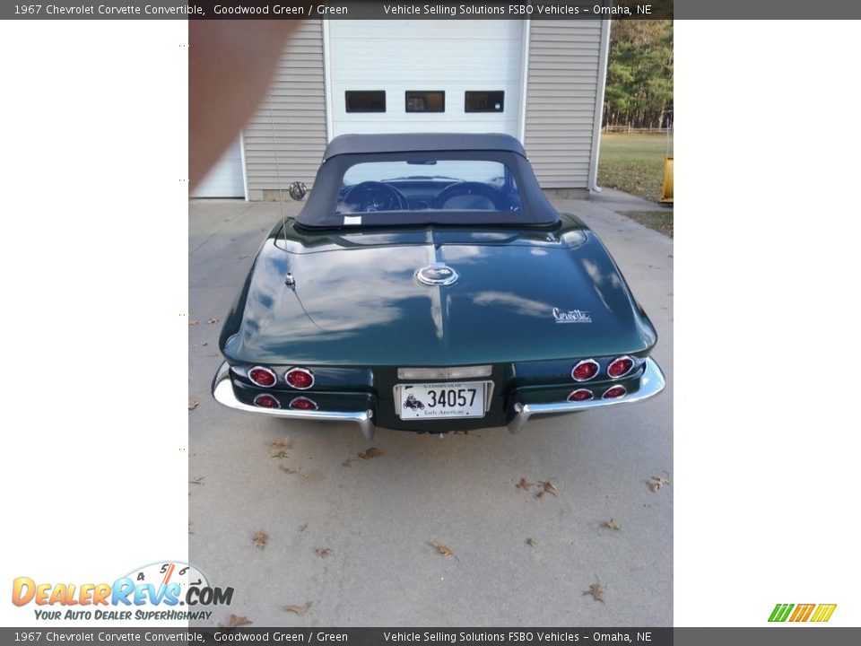 1967 Chevrolet Corvette Convertible Goodwood Green / Green Photo #17