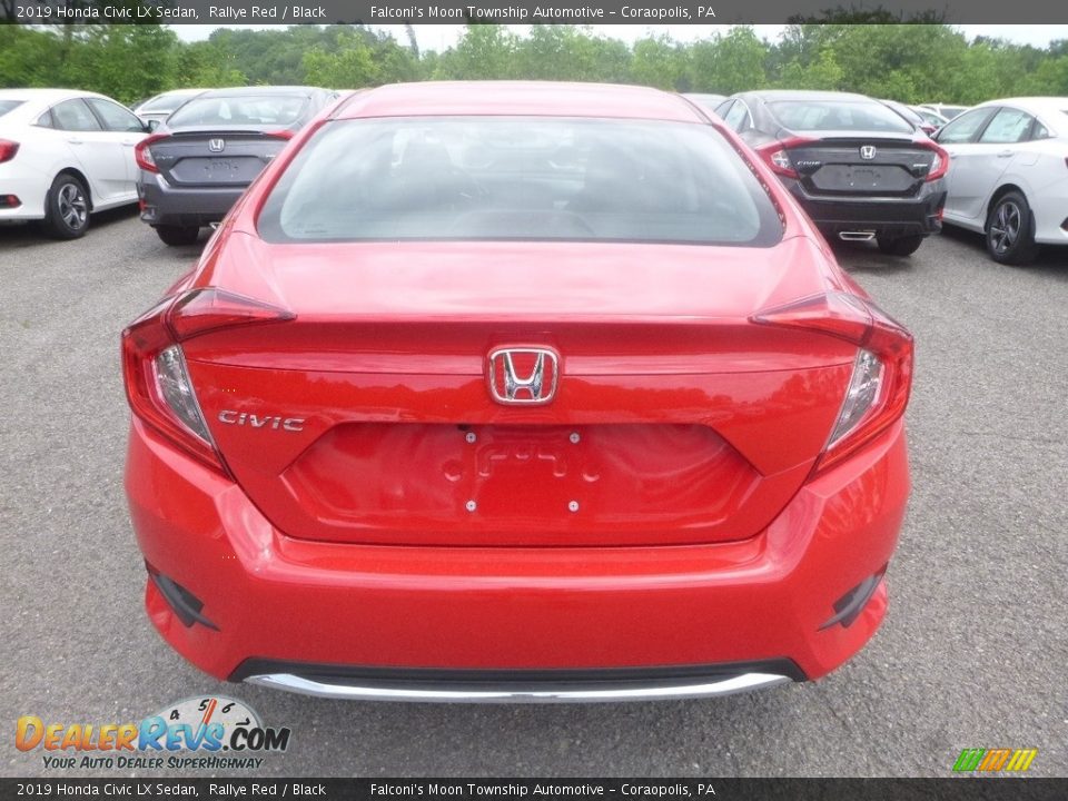 2019 Honda Civic LX Sedan Rallye Red / Black Photo #4