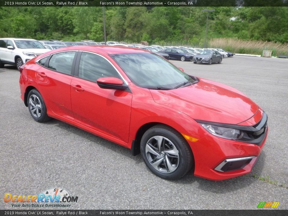 2019 Honda Civic LX Sedan Rallye Red / Black Photo #6