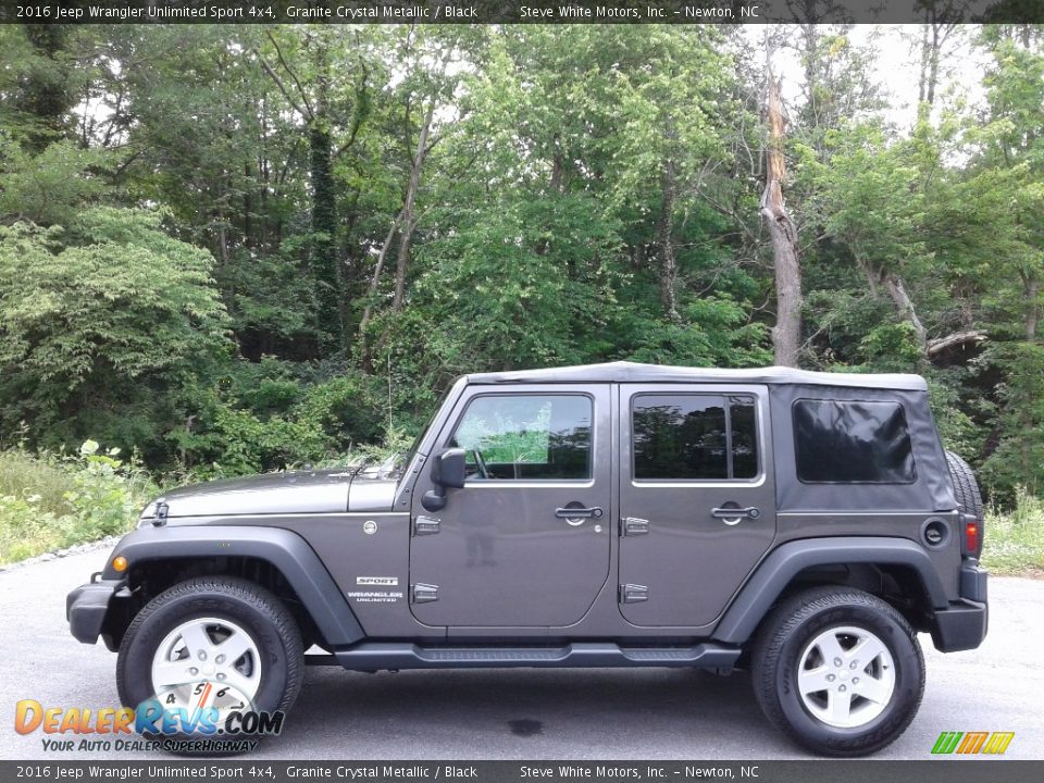 2016 Jeep Wrangler Unlimited Sport 4x4 Granite Crystal Metallic / Black Photo #1