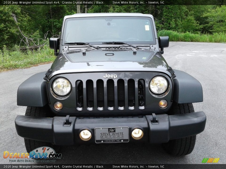 2016 Jeep Wrangler Unlimited Sport 4x4 Granite Crystal Metallic / Black Photo #3