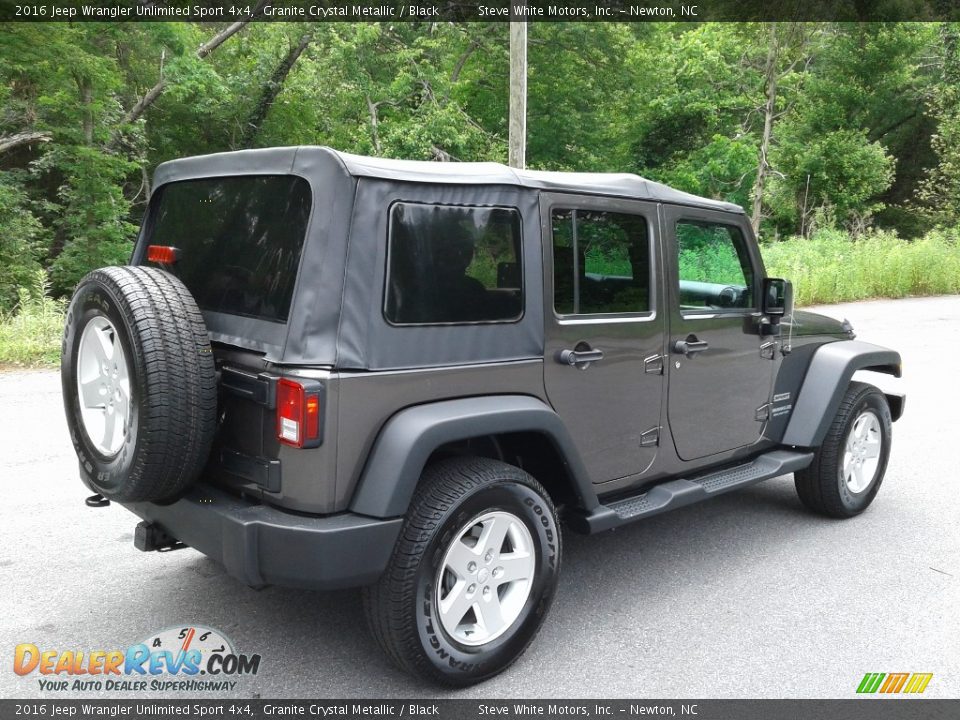 2016 Jeep Wrangler Unlimited Sport 4x4 Granite Crystal Metallic / Black Photo #6