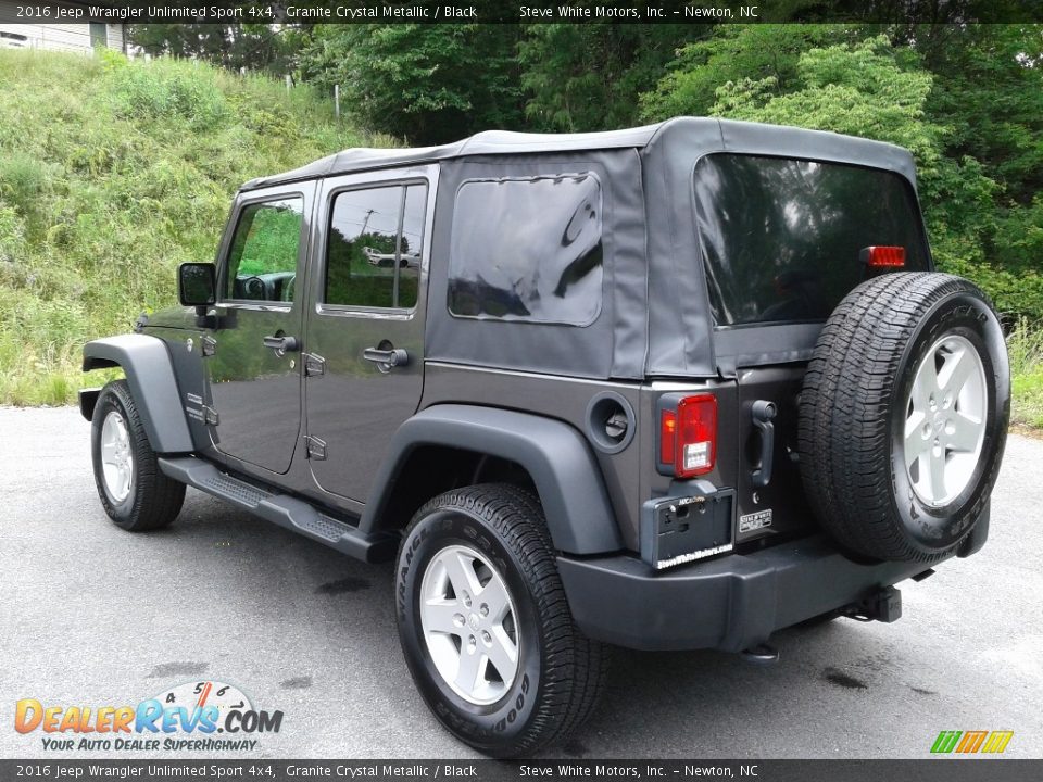 2016 Jeep Wrangler Unlimited Sport 4x4 Granite Crystal Metallic / Black Photo #8