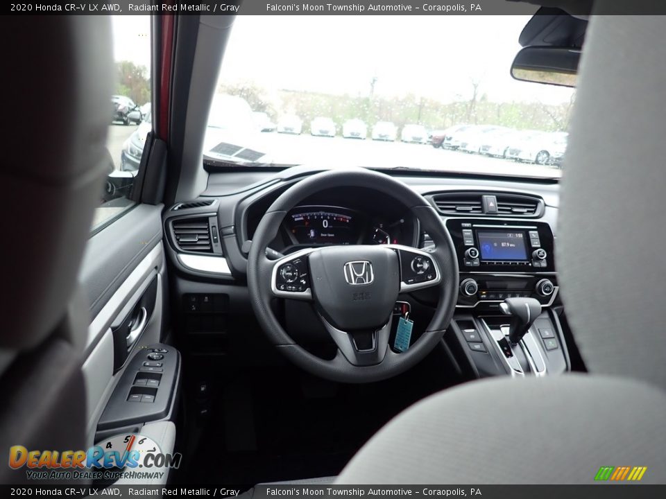 2020 Honda CR-V LX AWD Radiant Red Metallic / Gray Photo #11