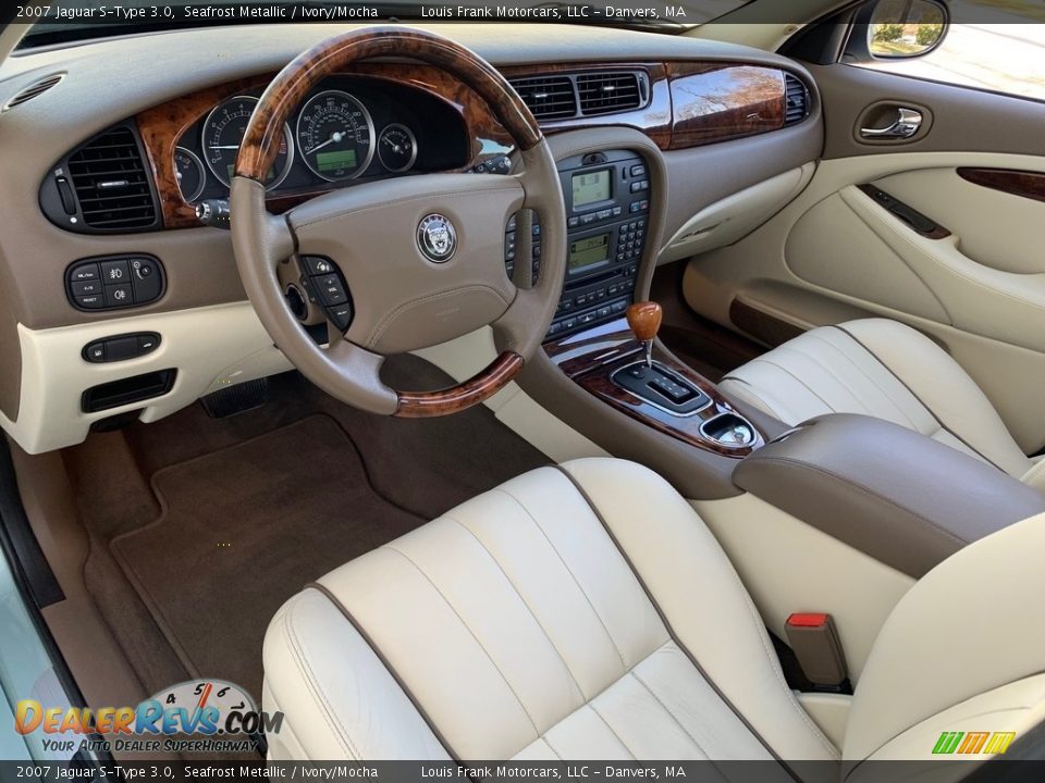 2007 Jaguar S-Type 3.0 Seafrost Metallic / Ivory/Mocha Photo #9