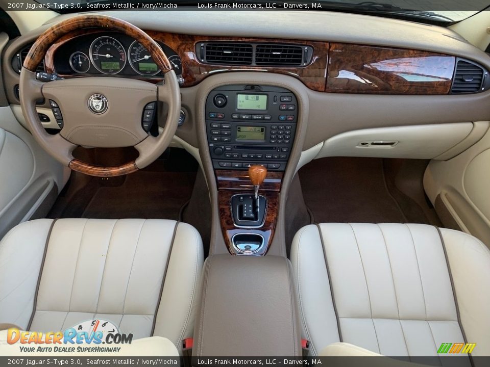 2007 Jaguar S-Type 3.0 Seafrost Metallic / Ivory/Mocha Photo #10