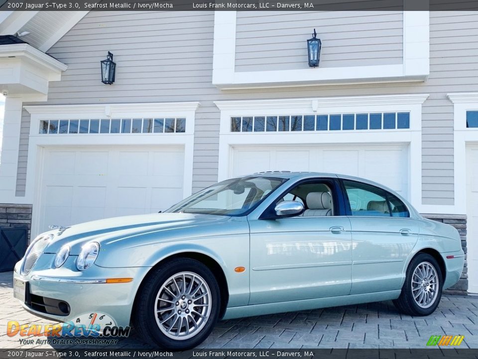 2007 Jaguar S-Type 3.0 Seafrost Metallic / Ivory/Mocha Photo #16