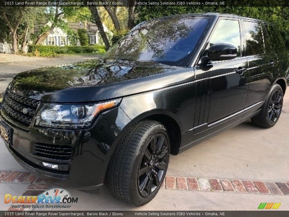 2015 Land Rover Range Rover Supercharged Barolo Black / Ebony Photo #12