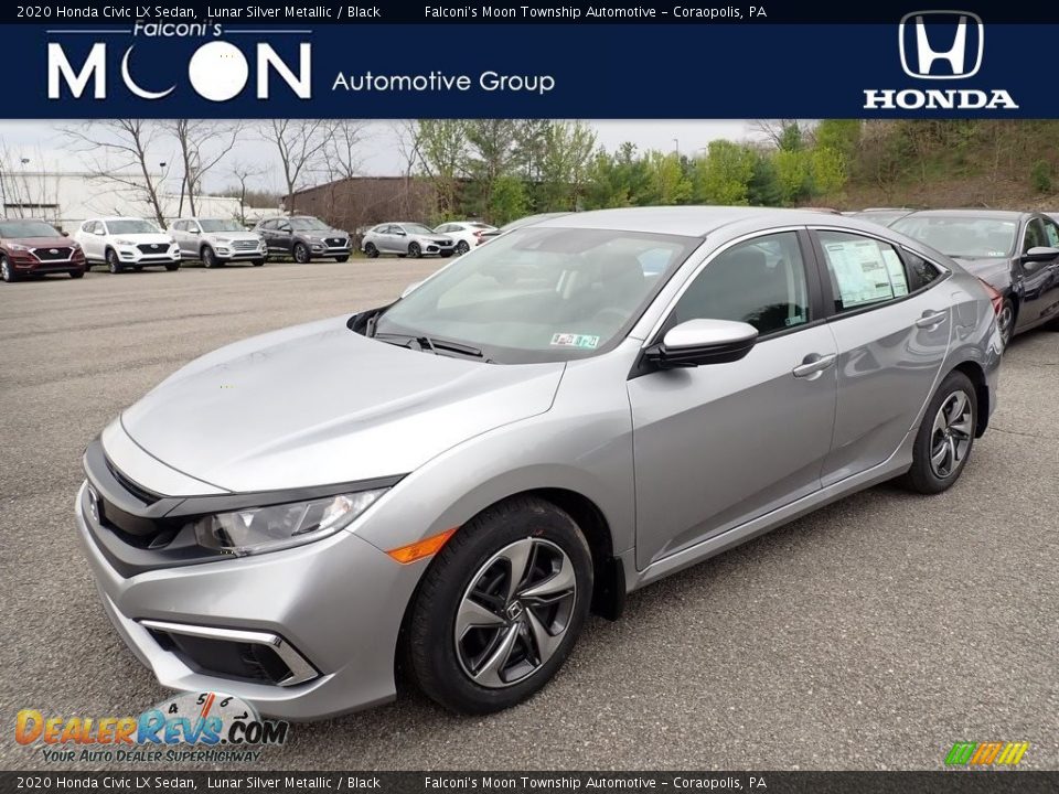 2020 Honda Civic LX Sedan Lunar Silver Metallic / Black Photo #1